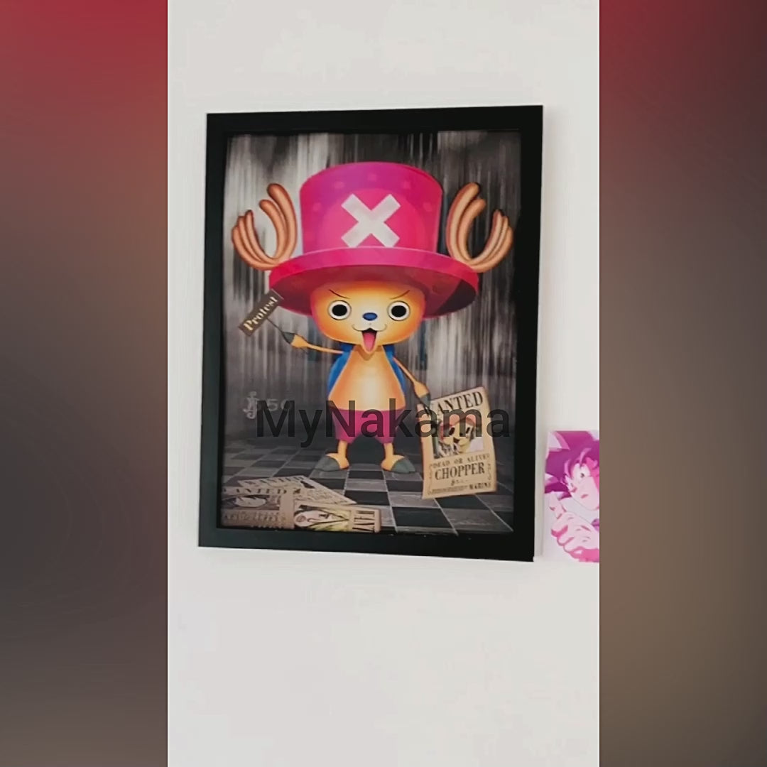 Tony Tony Chopper One Piece Wanted Poster Wood Print