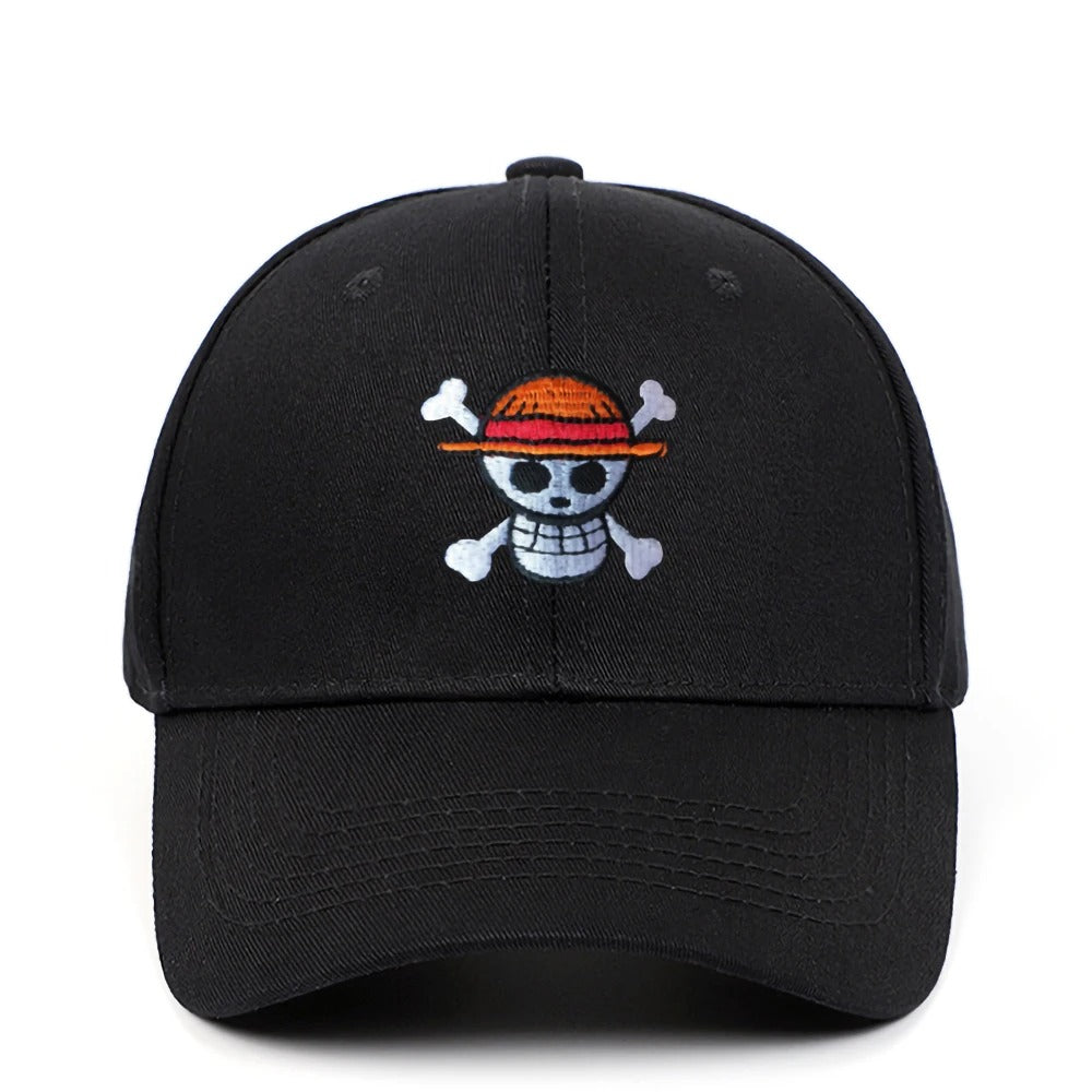 Luffy-basevall-hat-cottom-adjustable-black-onepiece