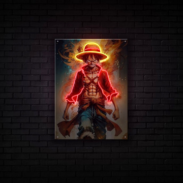 Luffy Neon Canvas