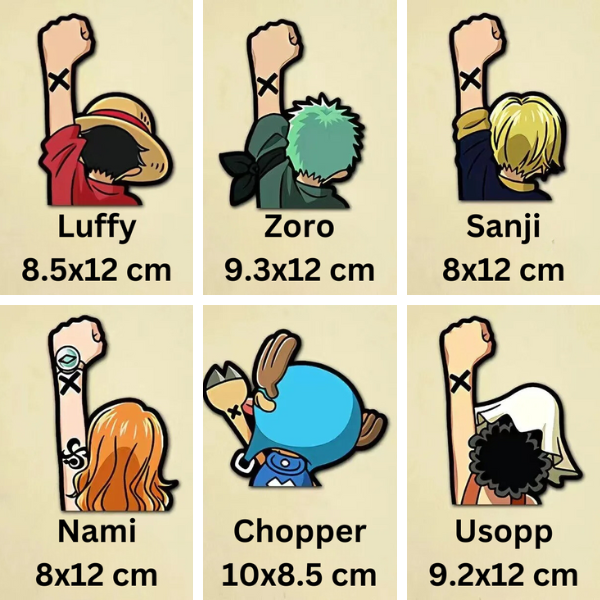 OnePiece-CarStickers-waterproof-mynakama-anime-luffy-zoro-nami-sanji-chopper-usopp