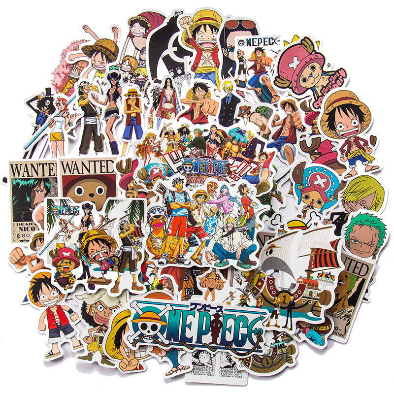 OnePiece-vinyl-Waterproof-Stickers-anime-mixed-50pieces-collectible-laptop-guitar-mynakama