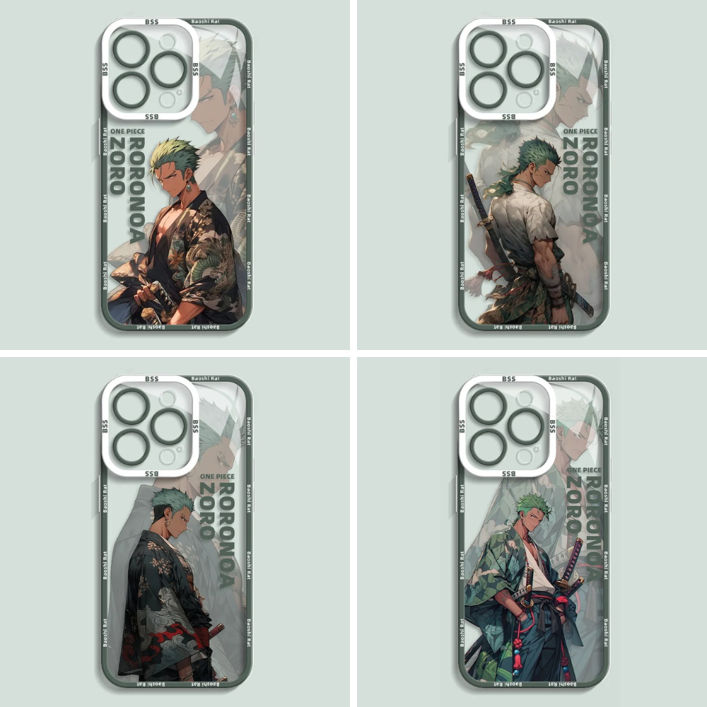 RoronoaZoroiPhoneCases-soft-tpu-transparent-onepiece-mynakama-4variants