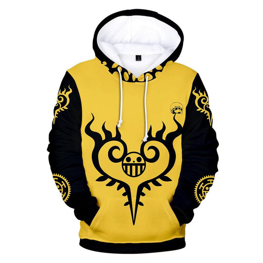 2021-fashionable-trendy-hooded-one-piece-trafalgar-law-surgeon-of-death-yellow-black-front