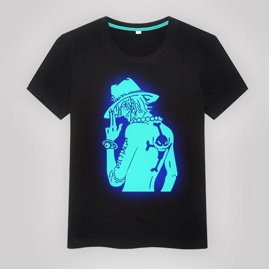 One-Piece-Logo-t-shirt-anime-glow-in-the-dark-luminous-ace