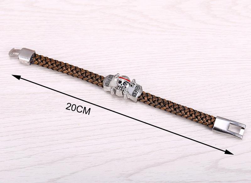 Brown PU Leather - One Piece Bracelet-accessories-accessories, bracelet-onepiece-anime-manga-onepiecestore-onepieceproducts-MyNakama