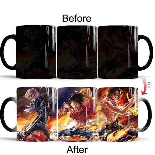 one piece-mugs-3 brothers-sabo-luffy-ace-Colour-Changing-One-Piece-Mugs-mug