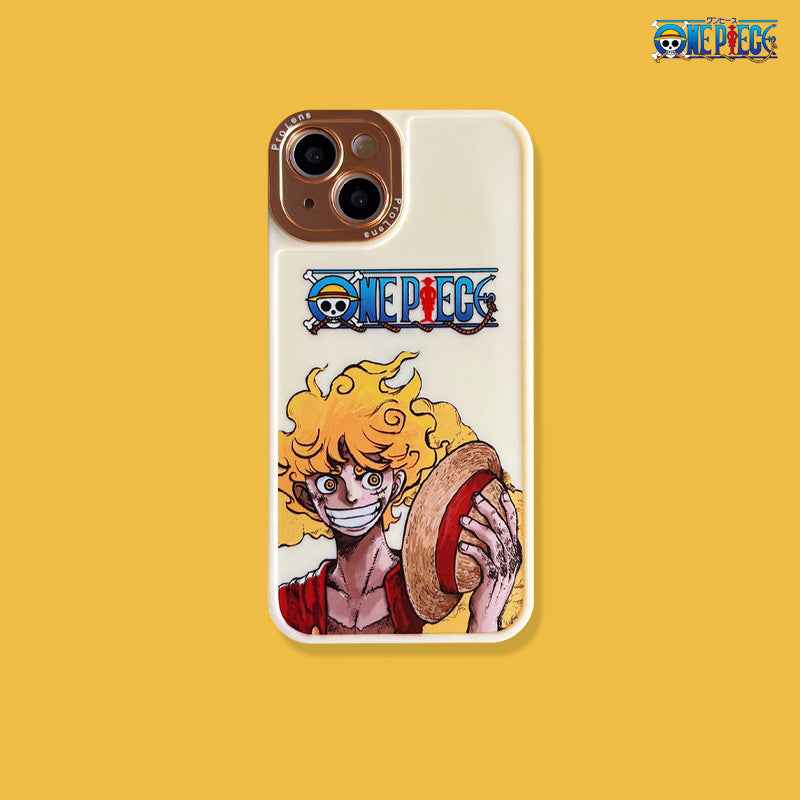 Gear5-monkeydluffy-awaken-fruits-sungodnikka-wano-onepiece-anime-white-iphone-cases