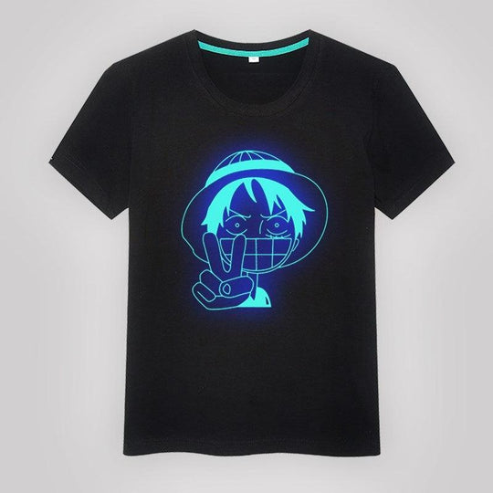 One-Piece-Logo-t-shirt-anime-glow-in-the-dark-luminous-happy-luffy