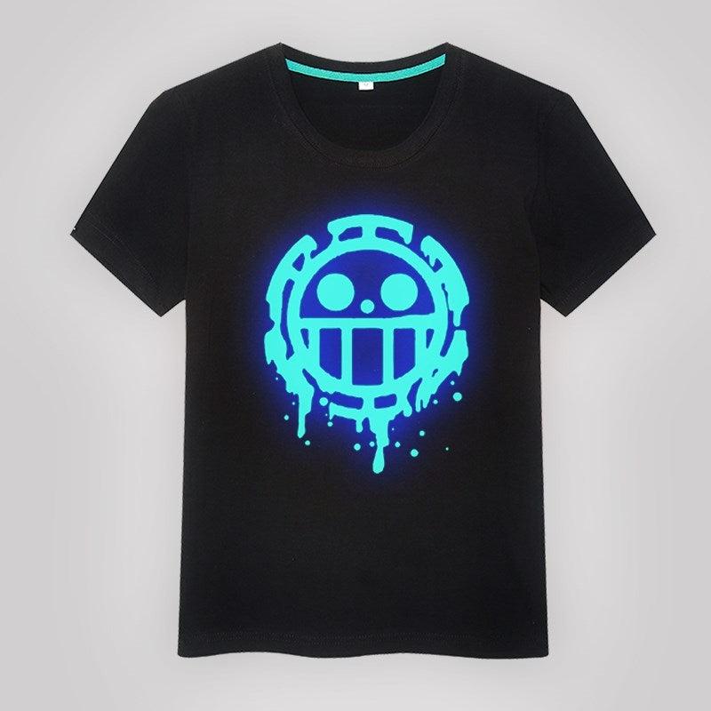 One-Piece-Logo-t-shirt-anime-glow-in-the-dark-luminous-law