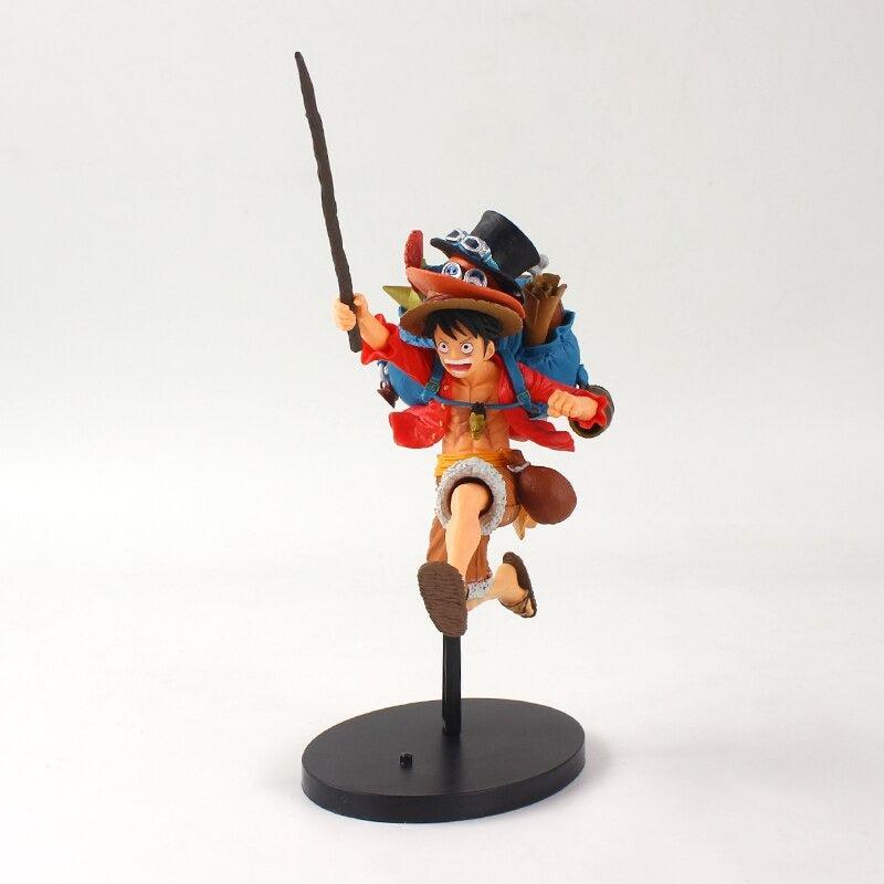 Luffy-running-3 brothers-action figure-one piece