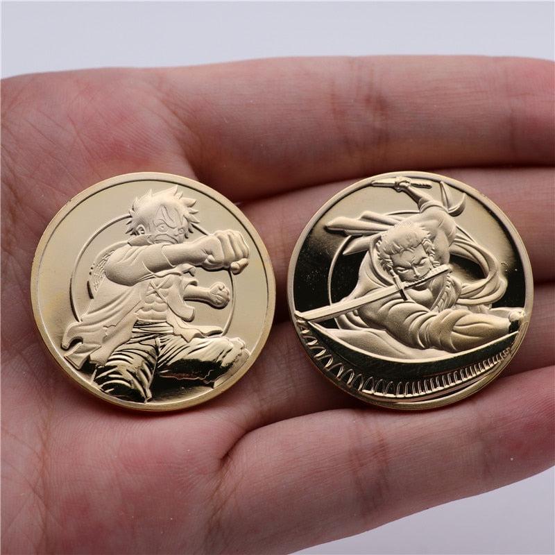 Monkey D. Luffy Roronoa Zoro Collectible Coins Cosplay Badge