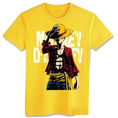 monkey d. luffy yellow t-shirt