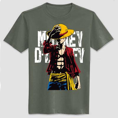 monkey d. luffy dark gray t-shirt