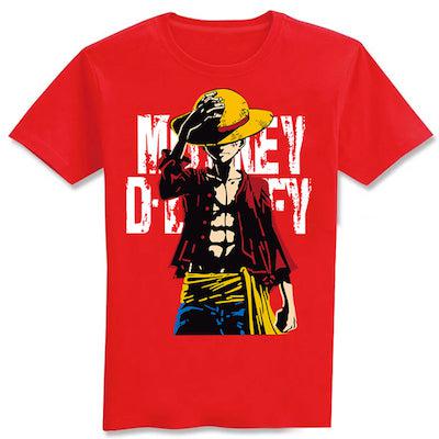 monkey d. luffy red t-shirt