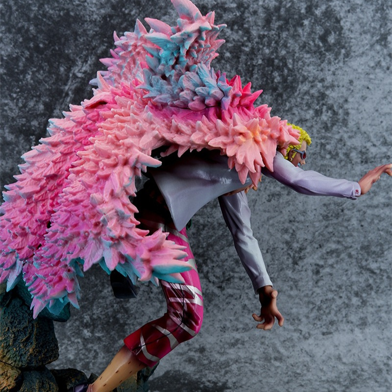 One-Piece-Doflamingo-Action-Figure-Back-ViewHighly-detailed-figure-with-intricate-design-on-the-back-featuring-Doflamingo_s-signature-feathered-coat-and-fur-trimmed-boots