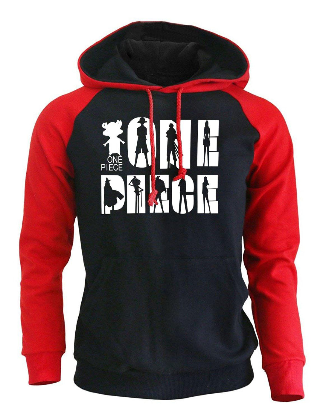 black-red one piece hoodie