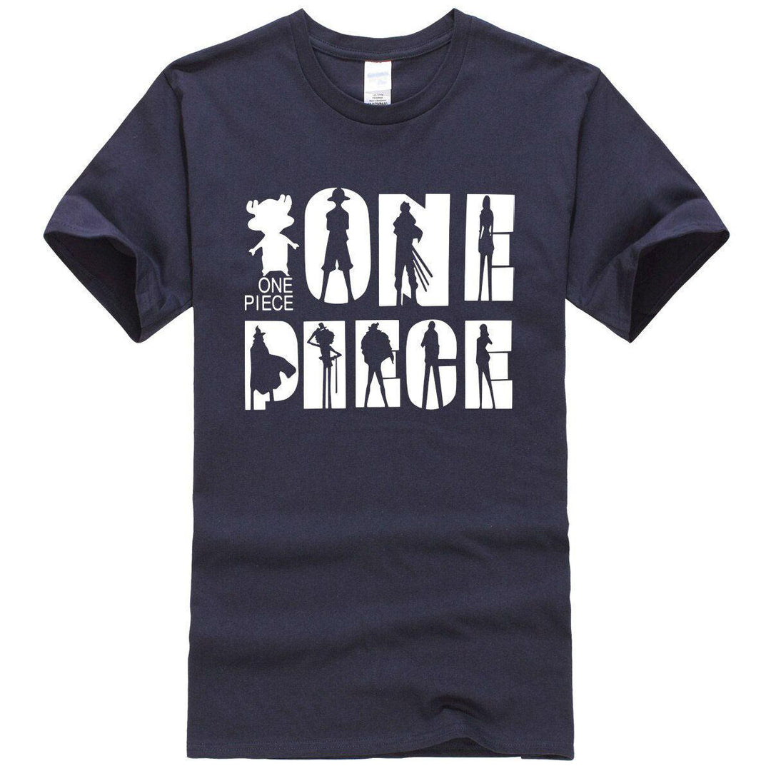 dark blue-white one piece t-shirt