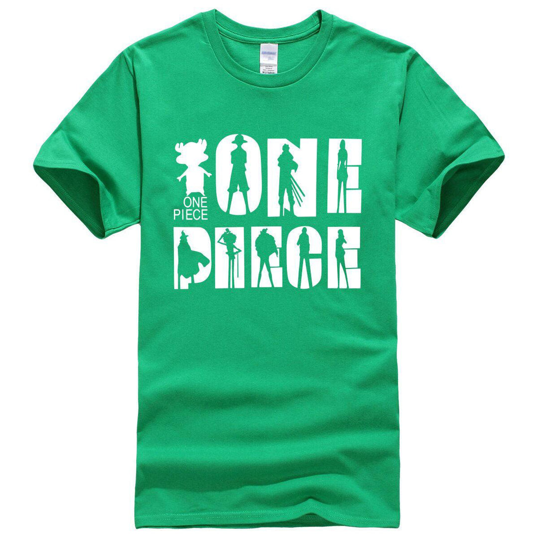 green-white one piece t-shirt