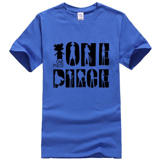 blue-black one piece t-shirt