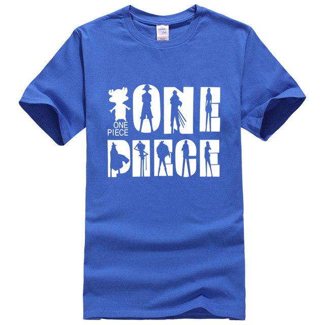 blue-white one piece t-shirt