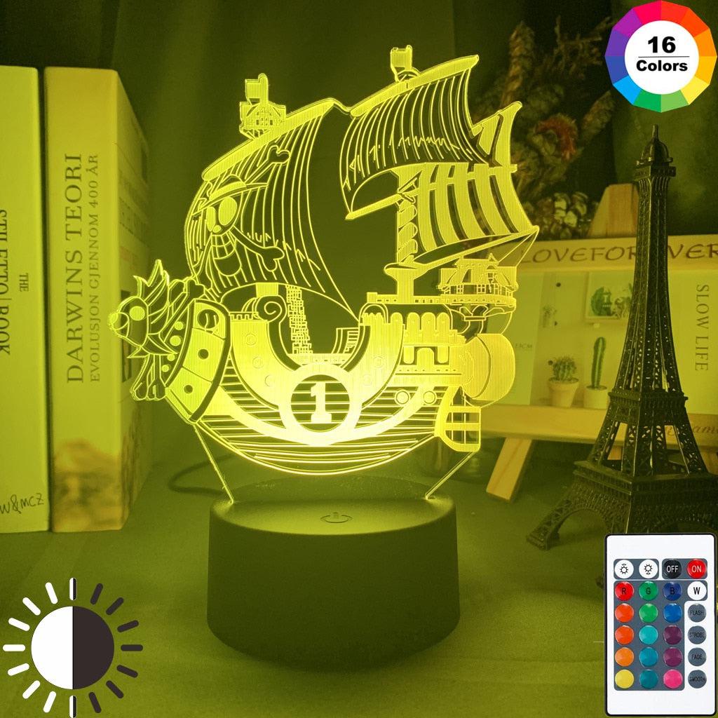 Thousand Sunny 3D LED Illusion Lamp-led light-3d, illusion, lamp, led, led light, night, night lamp-onepiece-anime-manga-onepiecestore-onepieceproducts-MyNakama