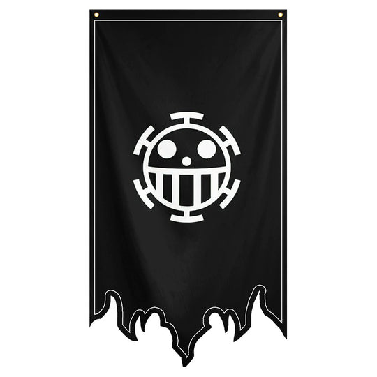 banner-flags-onepiece-anime-decor-merch-merchandise-law-piratesofheart