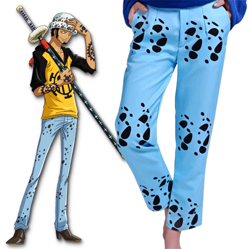 Click to Buy  CGCOS Free Shipping Cosplay Costume Trafalgar Law Pants New  in Stock Retail  Wholesal  Cosplay costumes Anime cosplay costumes Trafalgar  law